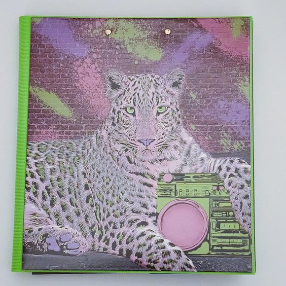 NWT Mead Original Trapper Keeper Binder - 80s 90s Vintage Retro Cheetah Boombox - Picture 3 of 9